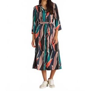 NEW WHITE STUFF ava jersey shirt dress in black